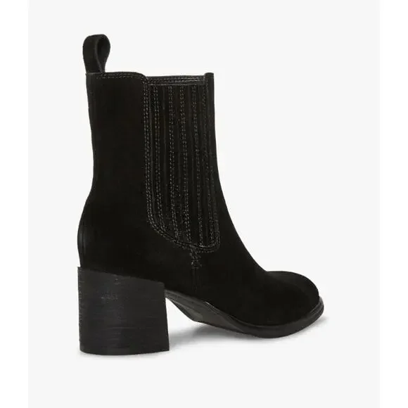 Blondo Sonali Waterproof Suede Ankle Mid Boots | Womens 7, Black NEW - Picture 4 of 6